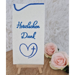 Stickdatei - ITH Schokohülle "Herzlichen Dank" christlich Kreuz